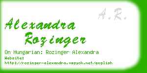 alexandra rozinger business card